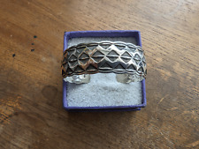 Navajo Sterling Silver Diamond Stamp Cuff Bracelet by Douglas Etsitty ~ 34 Grams picture