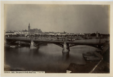 Laurent, Spain, Seville, General View of Seville from Triana vintage albumen picture