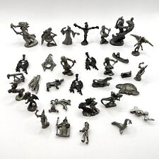 Antique Collectible Art Magic Mythical Mystical Pewter Tin Figures Statues picture