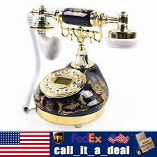 Vintage Style Button Telephone Phone Real Working Vintage Old Fashion Decor NEW picture
