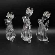 Vintage Enesco Three Kings Clear Glass Set picture