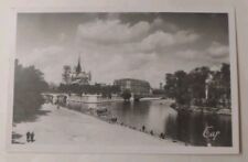 Vintage 1940s Paris Notre Dame Real Photo Post Card Postmark 1950 Very Nice Rare picture