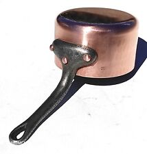 Vintage 4.9inch French Copper Saucepan Hammered Finish Tin Lining 2.5mm 2.2lbs picture