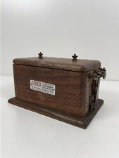 Antique Vtg Cenco Central Scientific Co Spark Induction Coil Pack Oak Box 1920's picture