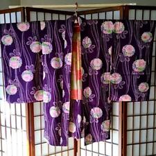 Japanese Antique Haori Muslin Medicine Ball Pattern Purple Pink picture