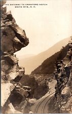 Vtg White Mountains NH Gateway to Crawford Notch RPPC Real Photo Postcard picture