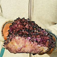 1924g Shiny Clear Amethyst Purple Quartz Crystal Cluster Healing Rough Specimen picture