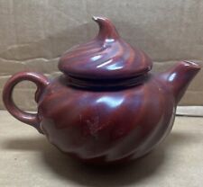 Vintage Unique Red Swirl Ceramic Teapot  picture