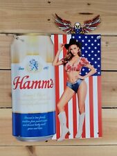 American Eagle Hamm's Beer  Metal Sign Man Cave Bar Pub Hamms Beer Sign 11x16  picture