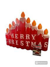 Gemmy CHRISTMAS CANDLES INFLATABLE LED AIRBLOWN 9ft long 6.5ft tall Light Up picture