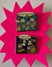 Disney Pin Lot of 2. 'Lets Go Pin Trading' and 'I've Lost Our Pins And Lanyards' picture
