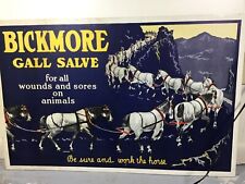 Vintage Bickmore’s Gall Salve Ad Sign Cardboard 23.18 h x33.25 w Horses - Rare picture