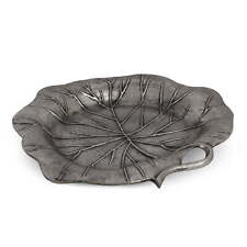 Noble House Sparks Aluminum Handcrafted Leaf Dish, Antique Nickel picture