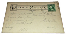 1910 GREAT NORTHERN OROVILLE & SPOKANE RPO HANDLED POST CARD picture
