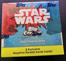 2022 STAR WARS Topps Chrome Sapphire Edition - SEALED Hobby Box - SHIPS FAST picture