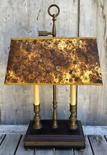 Vintage Chapman French Style 2-Arm Boulliotte Lamp w/ Tortoiseshell Shade 1985 picture