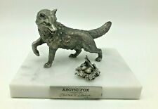 Gunther Granget Pewter Sculpture of Arctic Fox 4 of 4 North American Wildlife picture