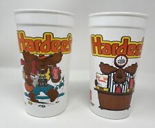 1990 Hardee’s Coca Cola Moose Novelty Plastic Promo Cup Vintage Coke Lot Of 2 picture