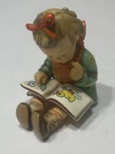 Early Hummel W Germany BOOK WORM #8 Girl Reading 4-1/4