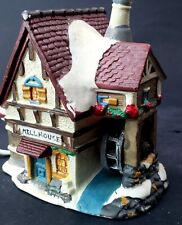 Lighted Cobblestone Corners Christmas Village Mill House 2003 Porcelain.  picture