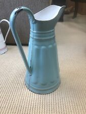 CLEARANCE ITEM-----AQUA FRENCH ENAMELWARE BODY PITCHER picture
