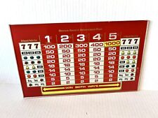 VTG Vegas MGM Slot Machine Reel Glass Chicago Casino Game Jackpot Red 5 Line 13” picture