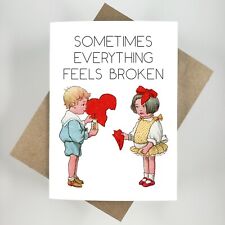 Valentine's Day Card | You Make Everything Better | Antique Heart Illustration picture