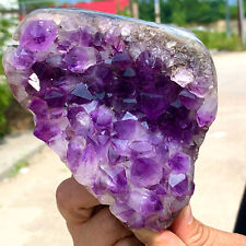 1.46LB Natural Amethyst geode quartz cluster crystal specimen Healing picture