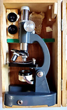 Vintage Microscope Monolux No. 6017 100X-750X zoom, Original Box - Never used picture