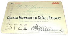 1900 MILWAUKEE ROAD MILW EMPLOYEE PASS #3721 picture