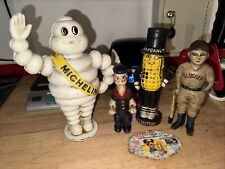 Michelin Mr. Peanut Popeye Bambino Piggy Bank Lot x4 Cast Iron Patina Collector picture
