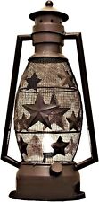 Vintage Rustic Metal Star Lantern Lamp Electric Night Light Cabin Lodge Decor picture