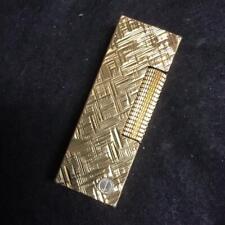 Dunhill Roller Gas Lighter Florentine Gold Overhauled From JAPAN picture