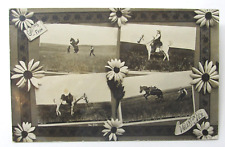 Olson Photograph Company Advertising RPPC Postcard Plattsmouth NE Rodeo c1910 picture