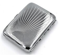 Classic Metallic Silver Color Double Sided King Cigarette Case Ray design picture