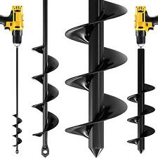 Auger Drill Bit for Planting 1.6 x 16 Inch and 3.5 16 Set - Garden Spiral Hole - picture