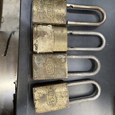 Lot Of 4 Best Brass Pad Lock  No Key Or Core picture