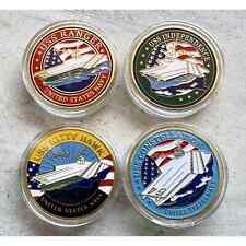 4 Pcs US NAVY USS Ranger CV-61, Independence CV-62, Kitty Hawk CV-63, CV-64 Coin picture