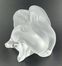Lalique Crystal French Frosted Nu Assis Nude Sitting Figurine Sculpture MINT picture