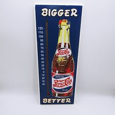 2010 Vintage Style PEPSI COLA Bigger Better Wooden thermometer sign 16.5