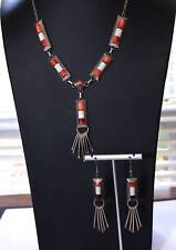 Elegant Navajo Julius Manuelito sterling silver necklace and matching earrings  picture