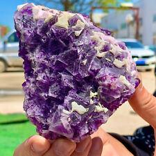 481G Natural purple cubic fluorite mineral crystal sample/China picture