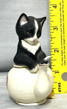 Country Artists A Curious Tale Cat In Flower Teapot Collectible Figurine CA02822 picture
