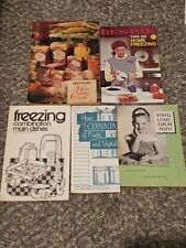 vintage lot of 5 home canning and home freezing booklets, pamphlets 1965 - 1975 picture