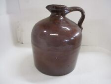 Antique Brown Stoneware Pottery Jug 9