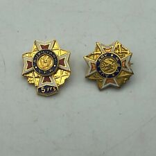 VFW Auxiliary Lapel Pin Lot Vintage Whitehead + Hoag Plus Unmarked 5 Year Award picture