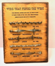 Vintage WIRE THAT FENCED THE WEST Barb BARBED WIRE DISPLAY Collection GIFT  9X12 picture