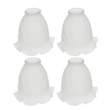 230174a Transitional Style Replacement Frosted Floral Glass Shade 2 1/8