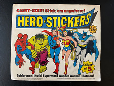 Vintage 1978 Hero-Stickers Store Display Hulk Batman Wonder Woman Spiderman 2 picture