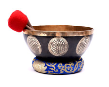 11 Inches Flower Of Life Singing Bowl - Deep Sound Healing Himalaya Bowl - Yoga picture